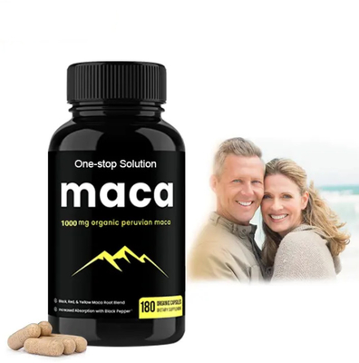 Black Maca Men Herbal Supplements Capsules Energy Focus Mood Tablets For Male Buttock Enlargement